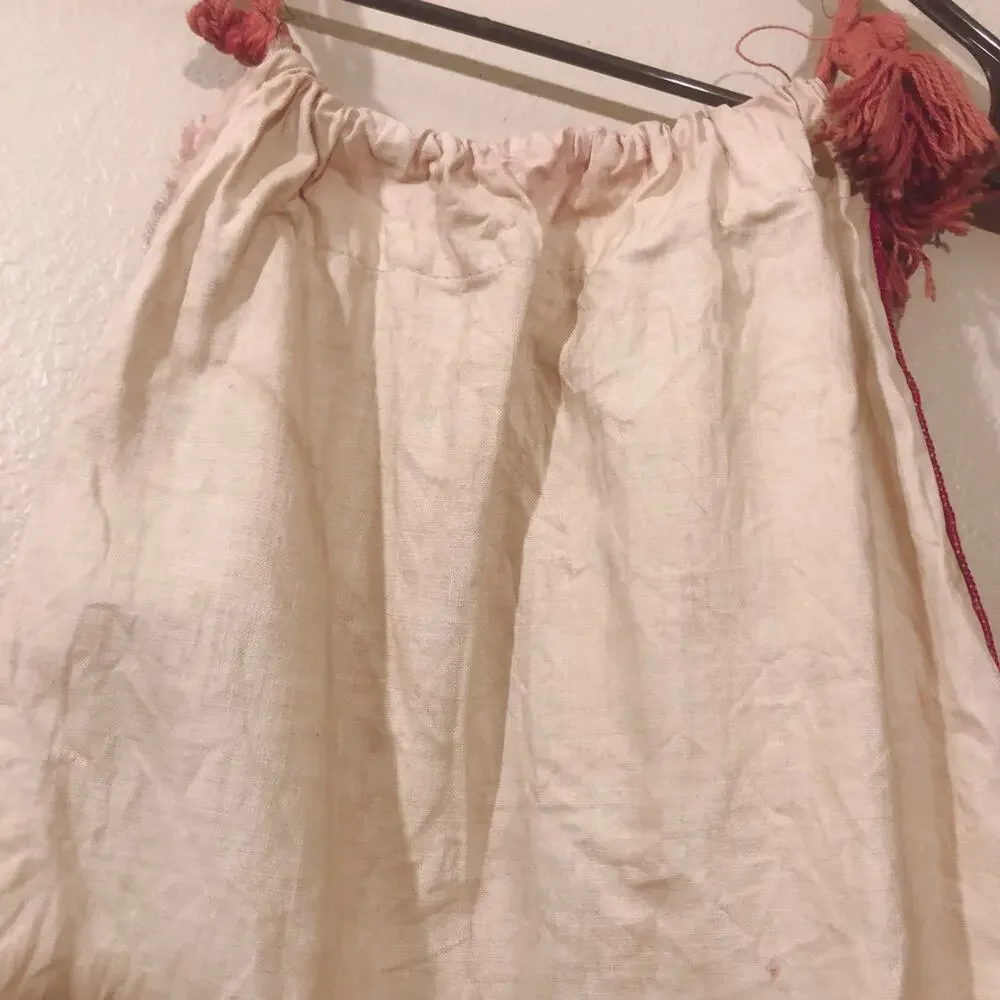 Vintage Oh Darn It Gunny Sack Storage Bag